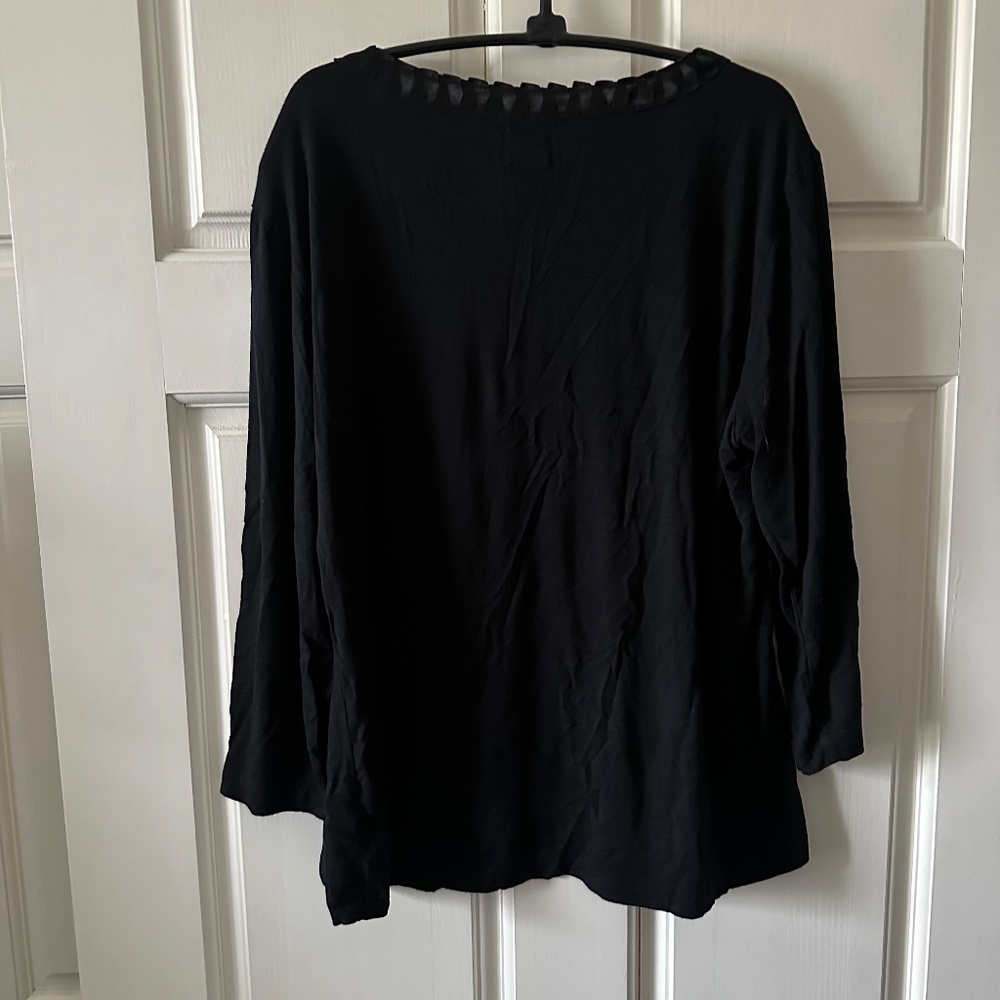 Chico's - Top with Decorated Neckline - Black - Size XL (Chico's 3) - Picture 3 of 5